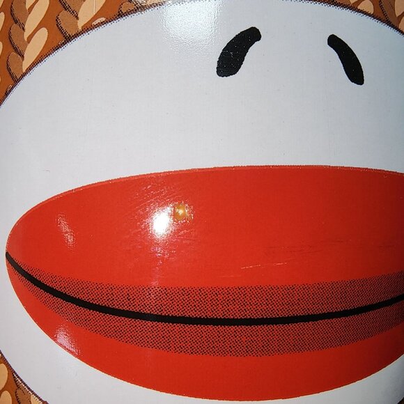 Galerie Brown Sock Monkey Double Handle & Sided Coffee Cup Mug Ceramic 14 oz. - Picture 4 of 8